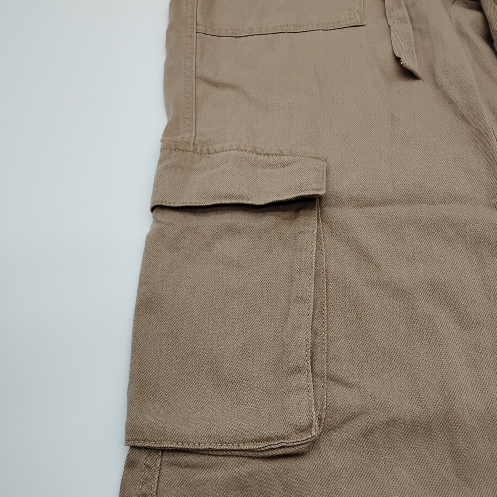 Time and Tru Womens Relaxed Cargo Pants Ermine Brown Wide Leg Tall Size 10 NWT - Picture 3 of 15